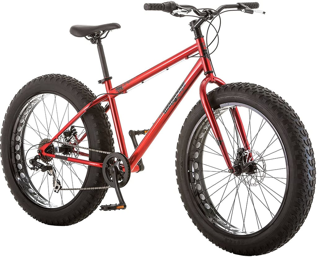 Mongoose Hitch Men's Fat Tire Bicycle, Red, 26"
