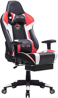 1. Ficmax Gaming Chair with Footrest Ergonomic PU Leather Computer Chair for Gaming