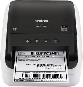Brother QL-1100 Wide Format, Postage and Barcode Professional Thermal Label Printer, Black
