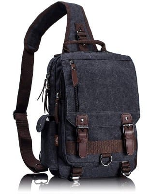Leaper Retro Messenger Bag Canvas Shoulder Backpack Travel Rucksack Sling Bag
