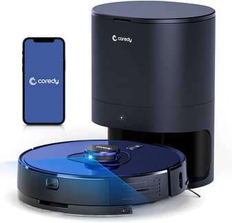 3. Coredy L900X Robot Vacuum Cleaner with Self Emptying Station, Lidar Navigation Robotic Vacuums and Mop Smart Mapping