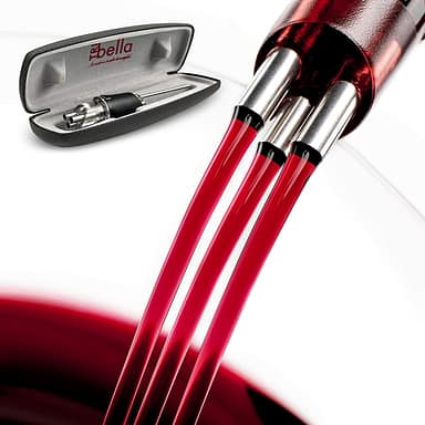 Classic Wine Aerator, Multi-Stream Wine Aeration Device, 3 Stainless Steel Spouts, Handmade, Easy-to-Use, No-Drip Wine Pouring Accessory in Easy-to-Carry...
