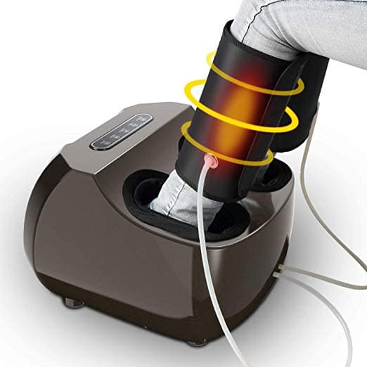 Shiatsu  Foot & Leg Massager Machine - Tespo Electric Deep-Kneading Massage  with Heat, Foot & Leg Air Compression, Relieve Foot Pain from  Plantar Fasciitis, Improve Blood Circulation